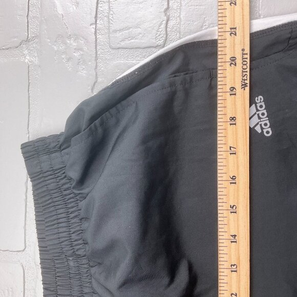 Adidas Pants Men XL Black White 3 Stripe Clima 365 WIndbreaker Mesh Lined‎ VTG - Picture 6 of 11